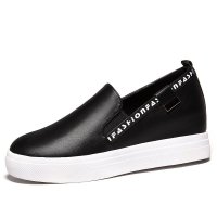 盾狐松糕厚底內增高单鞋女2016春季新款休闲乐福鞋女运动女鞋平底5193-11