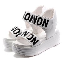 松糕单鞋女盾狐2016新款鱼嘴厚底坡跟松糕鞋甜美平底凉鞋女夏7701