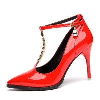 盾狐高跟单鞋女尖头防水台细跟凉鞋时尚正装英伦女鞋2016春季新款6508