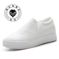 盾狐2015秋季新品韩版厚底平底圆头低帮单鞋平跟运动休闲女鞋潮 C5193-10