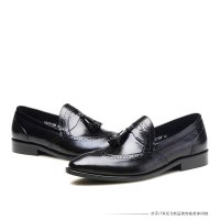 才子2015秋季新款男士休闲皮鞋男真皮尖头英伦潮鞋商务牛皮男鞋子H70C6120