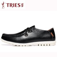 才子夏季新款休闲鞋低帮鞋透气板鞋英伦男鞋系带真皮鞋韩版懒人鞋 H12C6358