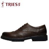 TRiES才子2015布洛克雕花男鞋商务休闲鞋 耐磨英伦真皮潮流行皮鞋 H17C5590