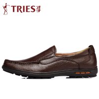 秋季才子男鞋英伦真皮商务休闲鞋男士皮鞋一脚蹬懒人套脚鞋爸爸鞋H10C999