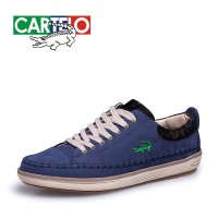 卡帝乐鳄鱼男鞋子秋冬季新款英伦拼接时尚潮牌板鞋男士潮鞋休闲鞋zmm5950012006
