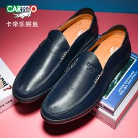 卡帝乐鳄鱼男鞋四季款软皮休闲皮鞋轻质软底乐福鞋真皮潮男驾车鞋30105A