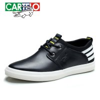 卡帝乐鳄鱼男鞋子英伦风真皮鞋子男秋冬新品休闲皮鞋男士潮鞋板鞋30163AA