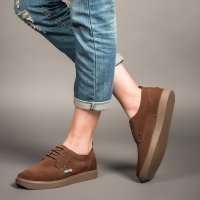 卡帝乐鳄鱼男鞋子男士休闲皮鞋春秋韩版潮鞋真皮反绒皮伐木鞋板鞋59577003019