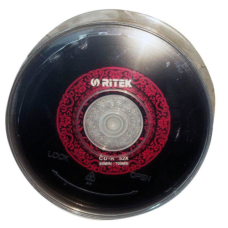 铼德（RITEK）中国红系列 黑胶音乐CD 光盘 车载音乐盘 25片桶装 刻录盘 碟片图片
