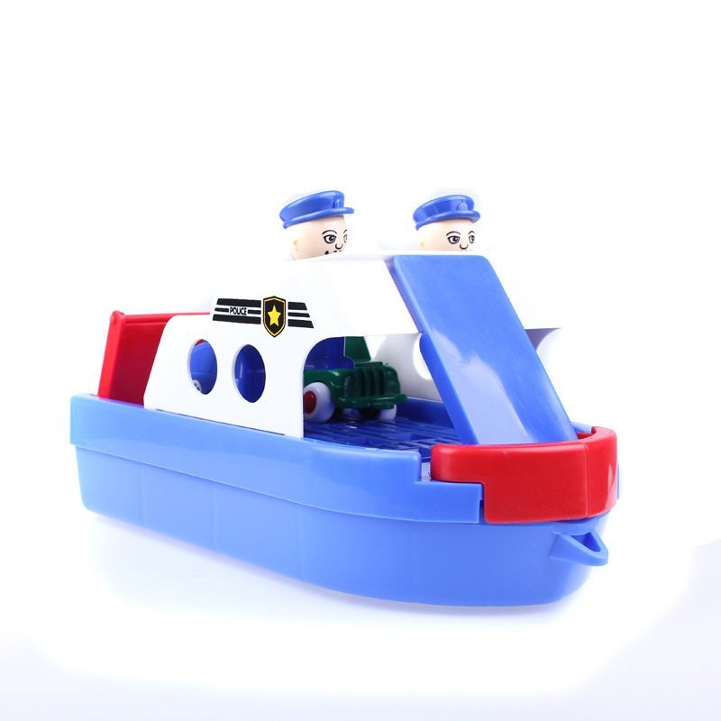 瑞典维京唯精警船玩具 儿童益智玩具 进口环保宝宝1-6岁安全无毒仿真可拖拉可洗可咬耐摔