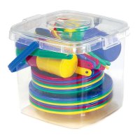 瑞典进口唯精维京餐具套装-透明桶装带盖 儿童益智玩具 模仿做饭餐具女宝宝1-6岁可当餐具用