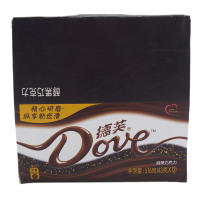 德芙( Dove) 醇黑巧克力66% 排装巧克力 盒装516g（12条× 43g）办公室零嘴休闲零食