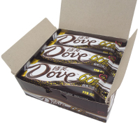 德芙( Dove) 醇黑巧克力66% 排装巧克力 盒装516g（12条× 43g）办公室零嘴休闲零食