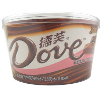 包邮 德芙（Dove） 什锦装丝滑牛奶、榛仁葡萄干及香浓巧克力 249g桶装