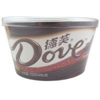 德芙（Dove ）香浓黑巧克力252g 桶装 休闲零食 办公室零嘴
