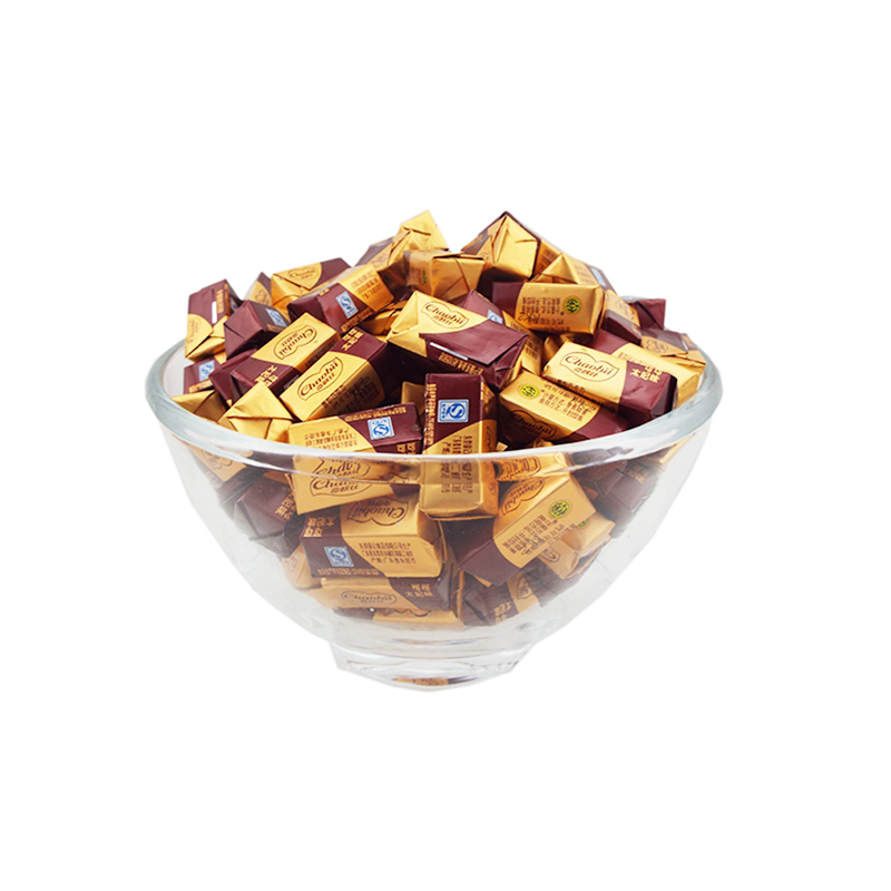 徐福记金砖型可可太妃味酱馅巧克力1500g散装代可可脂