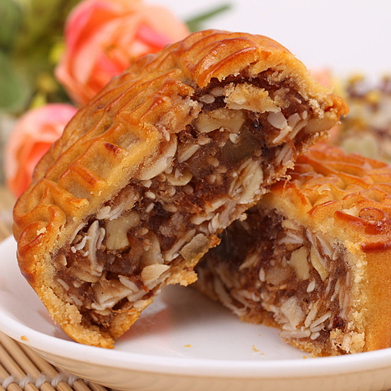 莲香楼伍仁咸肉月饼1875g单个装中秋月饼点心送礼糕点零食下午茶