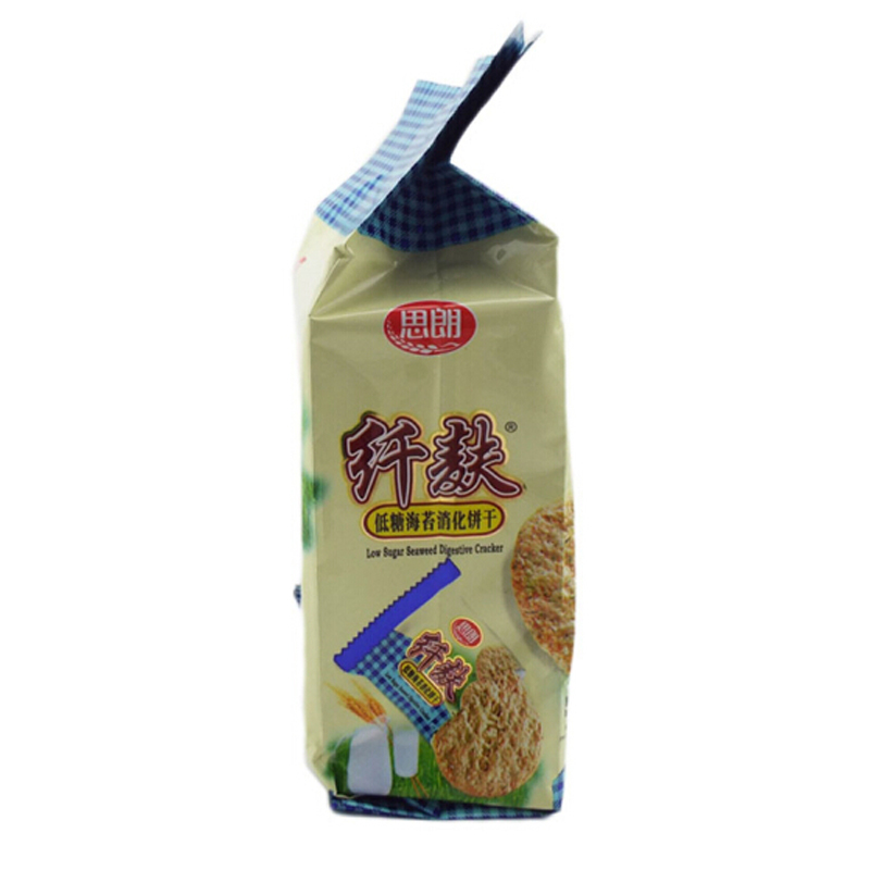 思朗 纤麸 低糖海苔消化饼干 380g袋装 全麦粗粮食品 口感香酥 点心休闲办公零食