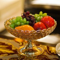 现代中式简约水果盘创意时尚欧式玻璃水果盘大果盆果斗客厅干果盘