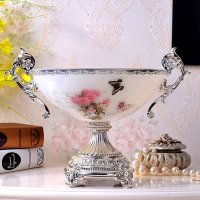 欧式陶瓷果盘家居饰品客厅茶几摆件创意水果盘大号实用干果盆