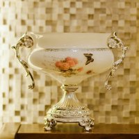 客厅带盖密封罐 欧式陶瓷瓶子储物罐 零食干果收纳瓶子储藏罐罐子