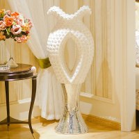 包邮玻璃欧式现代简约客厅落地大花瓶家居饰品创意新房花瓶摆件 军绿色