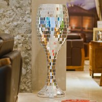 包邮现代欧式玻璃婚庆落地大花瓶 简约时尚客厅装饰品电视柜摆件 L18