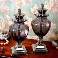 简约欧式现代家居用品干花花插 创意透明花瓶 玻璃花瓶套装 摆件 E25E26