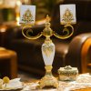 烛台欧式浪漫美式复古陶瓷创意烛光晚餐蜡烛台摆件餐桌地中海烛台 KE1