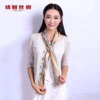 绣娘丝绸精品斜纹大方巾丝巾女春秋夏季真丝百搭桑蚕丝防晒披肩