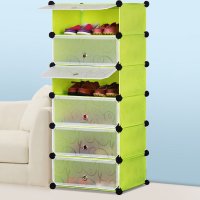 亚思特 简易鞋柜 防尘鞋架 组装组合多层树脂简约现代大容量