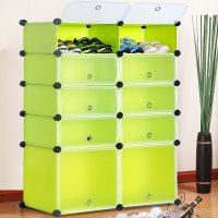 亚思特树脂防尘简易鞋柜 多功能DIY组合鞋架塑料 树脂鞋柜MXJ4510