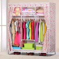 亚思特 大号布衣柜 钢管加粗加固19MM钢管简易衣柜 牛津布衣橱