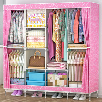 亚思特大号布衣柜 钢管加粗加固简易衣柜防尘组装组合布衣橱