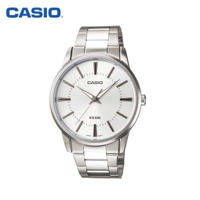 CASIO/卡西欧手表 石英表 男 简约夜光指针防水男表 MTP-1303D日韩品牌商务休闲流行腕表 钢带手表