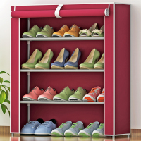 艾格调简易防尘鞋架 加厚无纺布鞋柜 创意组合3层鞋橱