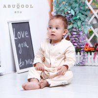 爱布谷纯棉婴儿连体衣春秋新生儿长袖爬衣爬服宝宝哈衣婴幼儿内衣