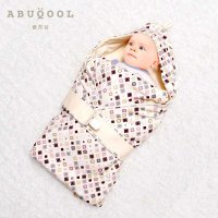 爱布谷婴儿负离子抱被新生儿包被初生宝宝包毯超柔软春秋款纯棉