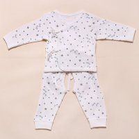 圣婴棉毛偏襟系带开裆宝宝套