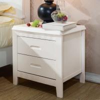 床头柜 实木简约白色收纳柜 田园床边柜