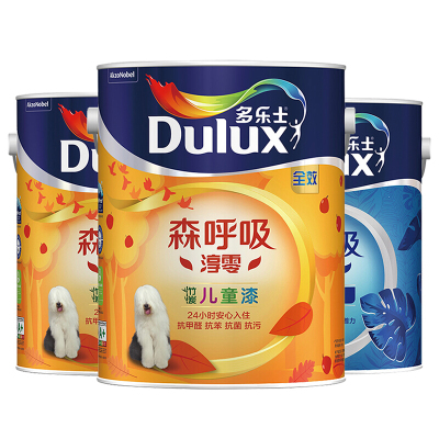 多乐士(Dulux)森呼吸淳零无添加竹炭全效儿童漆 内墙乳胶漆 油漆涂料 墙面漆A8206+A931套装