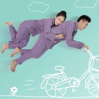 珂芮尔秋冬新品格子情侣睡衣长袖纯棉睡衣女士纯棉睡衣套装1258