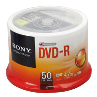 SONY/索尼原装行货 16X DVD-R 4.7G空白光盘 dvd刻录盘 50片装