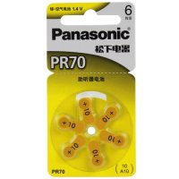 松下PR70助听器电池A10耳蜗纽扣1.4V锌空气电池德国进口6粒装PR-70CH/6C