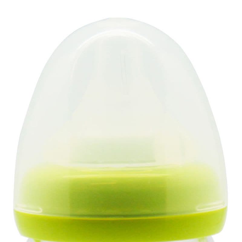 贝亲(Pigeon)玻璃奶瓶 宽口径玻璃奶瓶 贝亲奶瓶 宝宝喂养用品 240ml绿色AA70图片