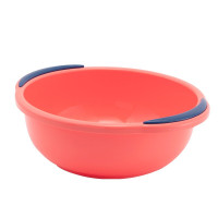 3626日康rikang婴儿小脸盆宝宝加厚材质卡通新生儿童用品塑料洗PP屁屁面脚盆RK3683[粉色]