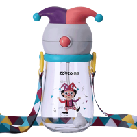 日康宝宝吸管杯tritan婴儿学饮吸管水杯直饮两用幼儿童园水壶小学生便携350ml紫粉色