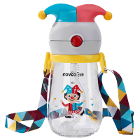 日康宝宝吸管杯tritan婴儿学饮吸管水杯直饮两用幼儿童园水壶小学生便携350ml蓝粉色