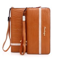 omebaige新款男士手包真皮手抓包软牛皮手拿包多功能长款手提钱包