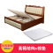 千喜凡品雅居 欧式床厚实橡胶木床 实木床双人现代1.8米高箱床欧式
